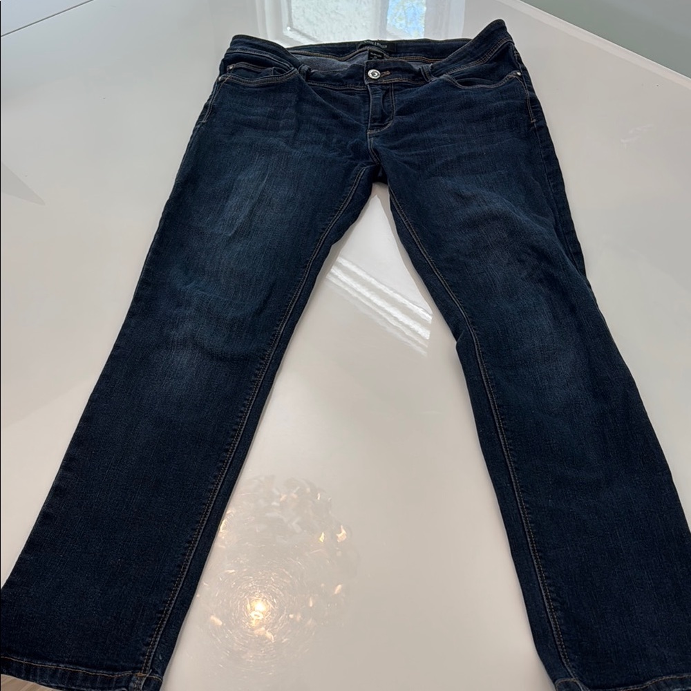 White House Black Market Dark Blue Straight Leg Jeans